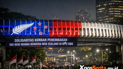 Solidaritas Korban Penembakan, DKI Beri Warna Bendera New Zealand di JPO GBK